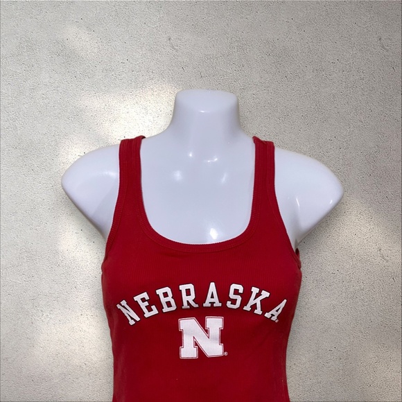 Nebraska Red Cropped Tank Top - Picture 3 of 5